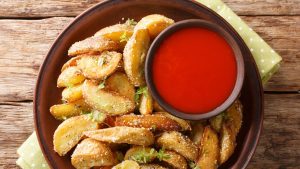 Garlic Parmesan Potato Wedges