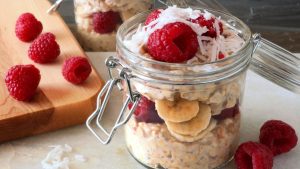 Raspberry Banana Overnight Oats