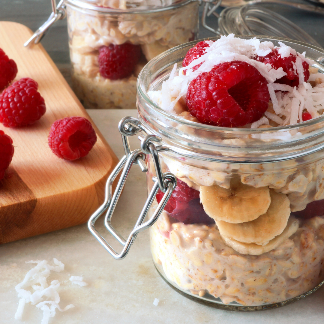 Raspberry and Banana Overnight Oats Recipe